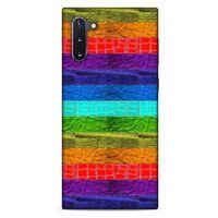 Samsung Galaxy Note 10 Kılıf Patchwork (38) Neo Hybrid Kılıf Yeşil Kırmızı Mor
