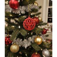 Kırmızı Kafes Desenli Dekoratif Yılbaşı Süsü