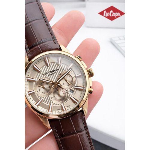 Lee Cooper Erkek Kol Saati 50 Mt Suya Dayanıklı Deri Kordon Bileklik Hediyeli VS.BLKT.0921