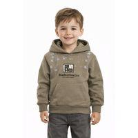 Erkek Çocuk Önü Arkası Baskılı Kapüşonlu Sweatshirt BGL-ST05246