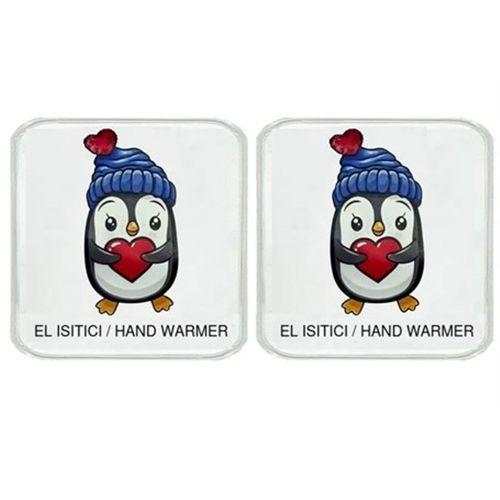 Sıa 2 Adet Penguen Cep Sobası,El Isıtıcı,Sıcak Su Torbası Pvc  10X9,5Cm