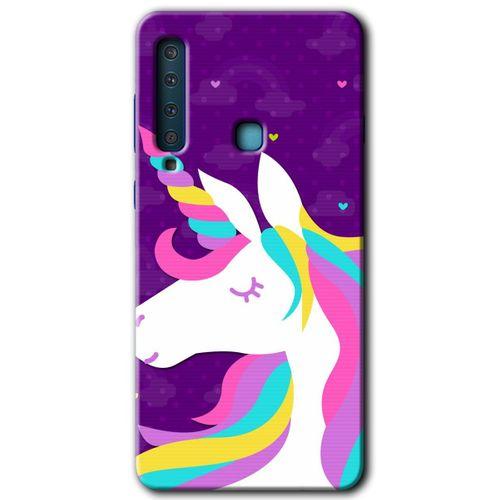 Potkal Hediye Fabrikası Samsung Galaxy A9 2018 Kılıf HD Desen Baskılı Arka Kapak - Unicorn Sleep