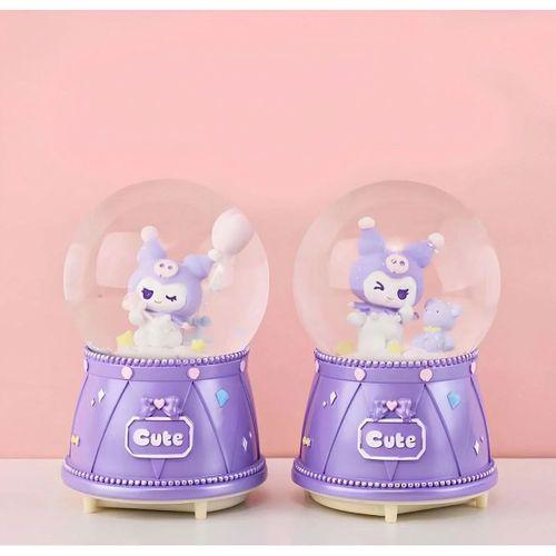Kuromi Işıklı Müzikli Kar Küresi Orta Boy Model 3