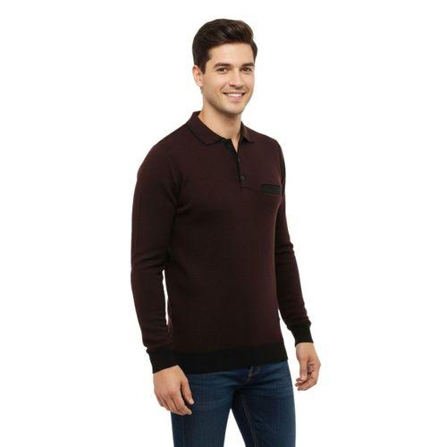 Erkek Polo Yaka Kazak Cepli Çelik Örgü Klasik Kalıp 5208F BGL-ST04963