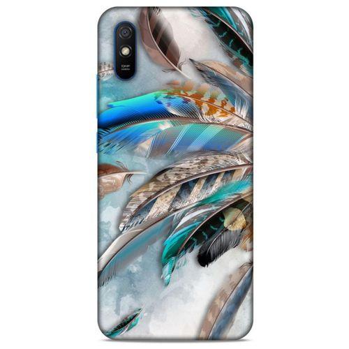 Xiaomi Redmi 9A Kılıf Desenli Özel Seri Tüyler (30) Silicone Case