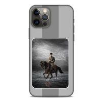 Apple iPhone 12 Pro Kılıf Atatürk (39) Liquid Crystal Kılıf Gri Şerit