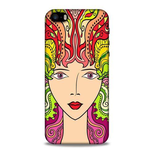 Lopard Apple Iphone 5 Uyumlu Kılıf Sürreal Yüzler ♀ (42) Rugged Armor Kılıf Desenli