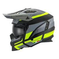 Kask Fullface X1 Seul Track Sway Gri-Siyah-Neon Yeşil L