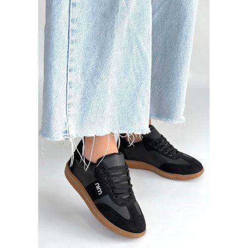 Lunga Siyah Cilt Bağcıklı Spor Ayakkabı