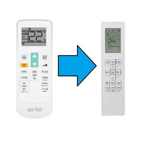airfel ile uyumlu Klima Kumandası-Resimde Sağdaki Gönderilir
