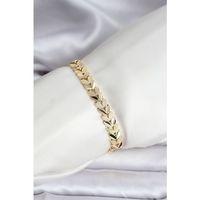 14K Gold Renk Kaplama Başak Model CM Kadın Bileklik