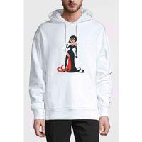 Samurai Jack Baskılı Beyaz Erkek Kapşonlu Sweatshirt