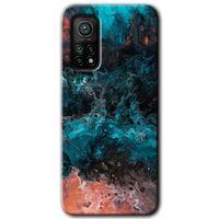 Xiaomi Mi 10T Kılıf HD Desen Baskılı Arka Kapak - Liquid Colorfull