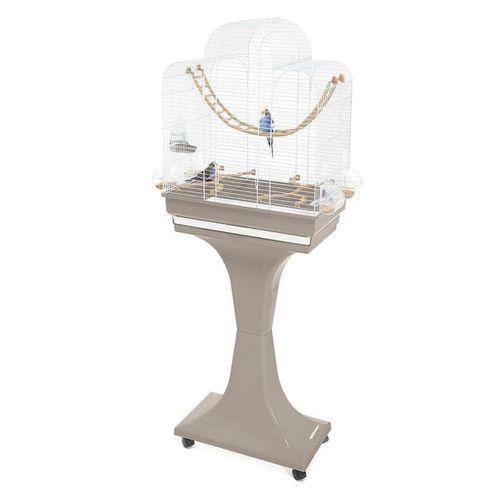 Imac Fıona Deluxe Ayaklı Kuş Kafesi Kahve/beyaz 50x30x65/136cm