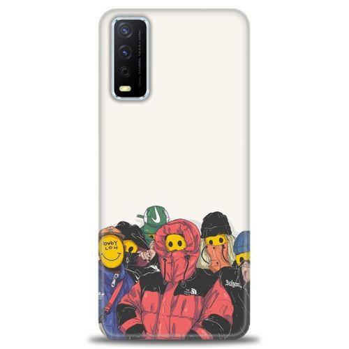 Vivo Y11S Kılıf HD Baskılı Kılıf - Adamlar + Tam Ekran Koruyucu