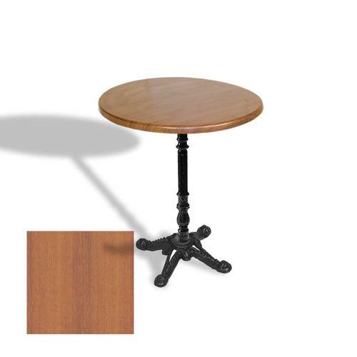 Dockers Çipa 1004 Döküm Ayak Yuvarlak Masa Çap 80cm - (Werzalit, Wermodin ve Allzalit Tabla) - Koyu Ahşap