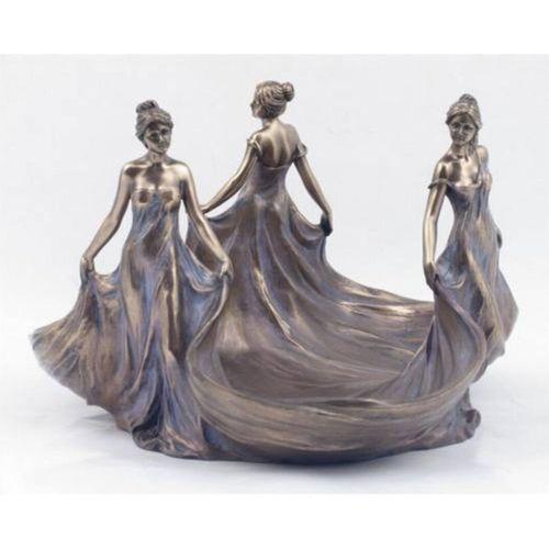 VERONESE BİBLOLAR › Wise Vazo & Tabak-ÜÇ KADINLI TEPSİ-23*22,5*15,5 CM-jAN10399A4