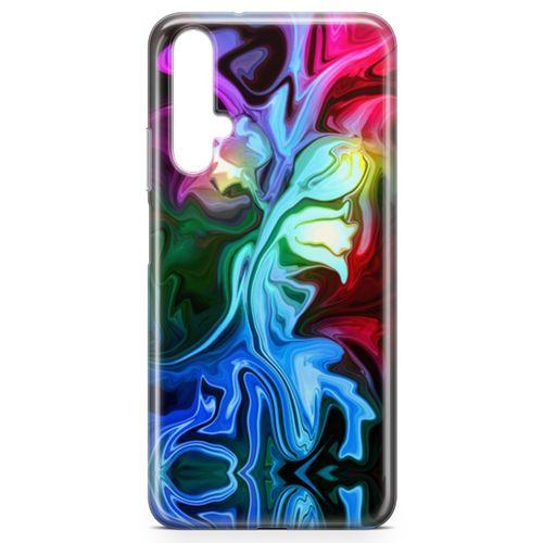 Honor View 20 Kılıf Psikedelik Suluboya Arka Kapak Koruma Desenli Full Koruyucu