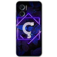 Xiaomi Redmi 10 5G HD Baskılı Kılıf + 9D Tam Ekran Koruyucu - Dark Neon Yaprak Ç Harfi