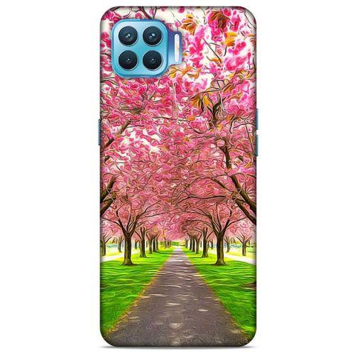 Lopard Oppo Reno 4 Lite Uyumlu Kılıf Bahar (42) Rugged Armor Kılıf Pembe Ağaç