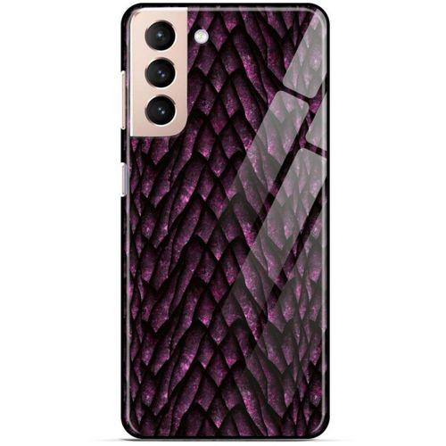 Samsung Galaxy S21 Plus Kılıf Dragons (7) Telefon Kılıfı Ejderha Skin Bordo