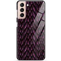 Samsung Galaxy S21 Plus Kılıf Dragons (7) Telefon Kılıfı Ejderha Skin Bordo