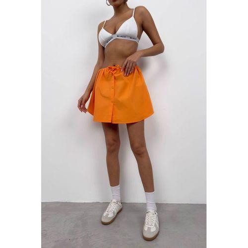 Beli Lastikli Düğmeli Mini Etek