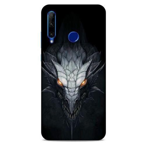 Huawei Y6P Kılıf Dragons (13) Silikon Kap Gri Ejderha
