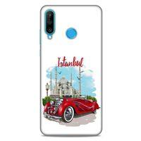 Retro (22) Desen Tam Koruma Kılıfı Renkli Huawei P30 Lite Kılıf