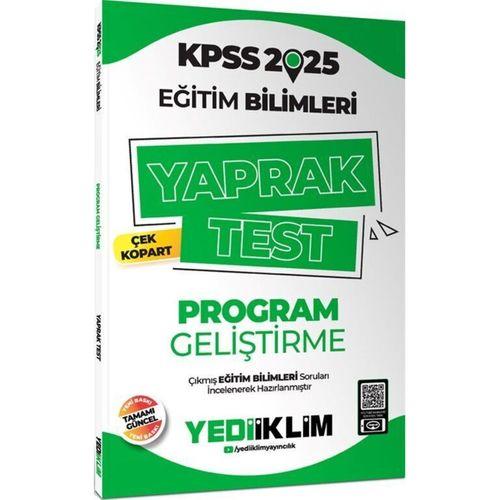 2025 KPSS Eğitim Bilimleri Program Geliştirme Çek Kopart Yaprak Test Yediiklim Yayınları