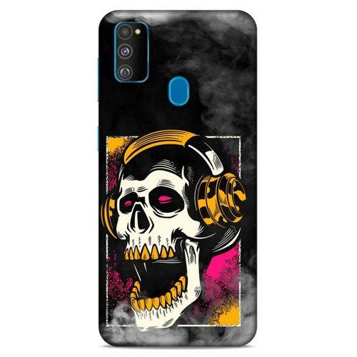 Lopard Samsung Galaxy M30s Uyumlu Kılıf Tattoo's (10) Full Koruma Kılıfı Turuncu