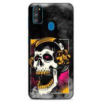 Lopard Samsung Galaxy M30s Uyumlu Kılıf Tattoo's (10) Full Koruma Kılıfı Turuncu