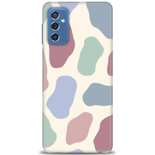 Samsung Galaxy M52 5G Kılıf HD Baskılı Kılıf - Renkli Benek + Tam Ekran Koruyucu