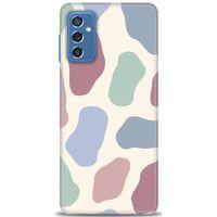 Samsung Galaxy M52 5G Kılıf HD Baskılı Kılıf - Renkli Benek + Tam Ekran Koruyucu