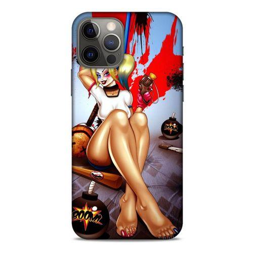 Apple iPhone 12 Pro Uyumlu Kılıf Harley Quinn (37) Silicone Cover Lavanta gül