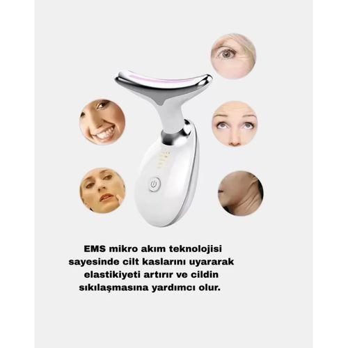 Ems Mikro Akım Yüz Ve Boyun Sıkılaştırıcı Cihaz 7000 Vpm Titreşim Isı Terapili