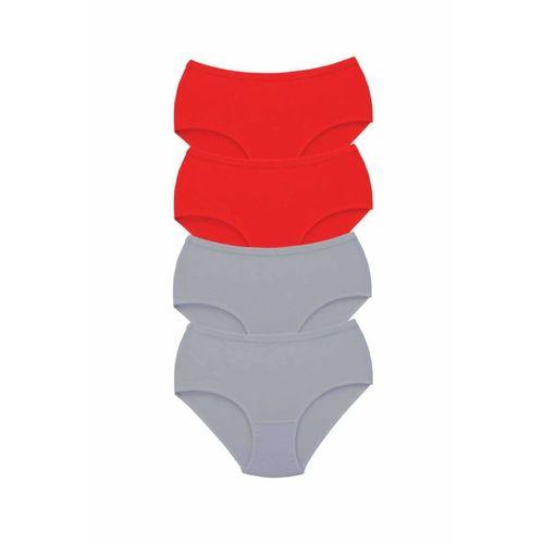 4 Adet Tutku Kadın Yüksek Bel Bato Kalın Lastik Külot S6