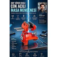 360 Döner Başlı Çok Açılı Masa Üstü Mengenesi 70x65mm Karbon Çelik Hobi Lehim Maket Kelepçeli 723558 Küçük Tezgah Mengenesi