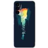 Tecno Pova 3 Kılıf HD Desen Baskılı Arka Kapak - City Bird Sky