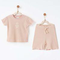 Andywawa Andywawa AC26674 Bamboo Striped 2li Takım Pink