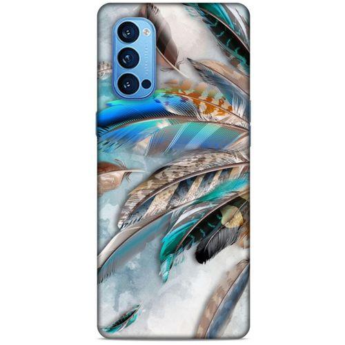 Oppo Reno 4 Pro Kılıf Desenli Özel Seri Tüyler (30) Silicone Case