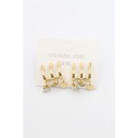 Taş Sallantılı Küpe - Altın