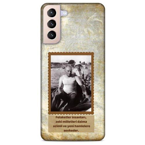 Lopard Samsung Galaxy S21 Plus Uyumlu Kılıf Atatürk (8) Baskılı Kılıf