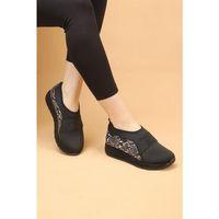 Seyna Siyah Renkli Detaylı Kadın Yürüyüş Ayakkabısı Sneakers