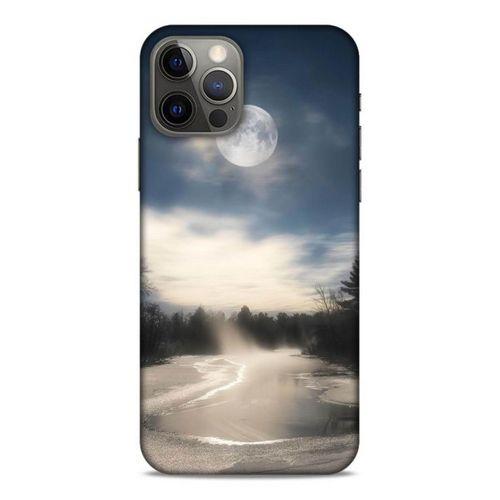 Lopard Apple iPhone 12 Pro Uyumlu Kılıf Gece'S (27) Tasarımlı Kılıf Dolunay