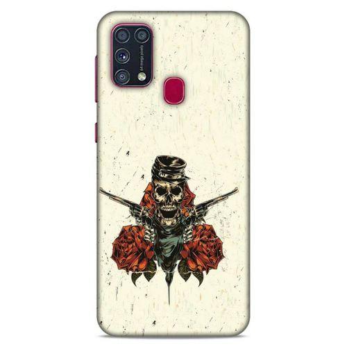 Lopard Samsung Galaxy M31 Uyumlu Kılıf Tattoo's (1) Kılıfı Gül İskelet