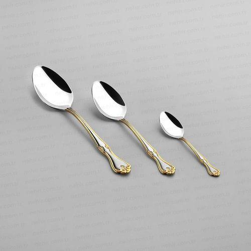 Nehir Lalezar Altın Sade 89 Parça Çatal Kaşık Bıçak Takımı