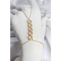 Pirinç Gold Renk Zirkon Taşlı Sıralı Halka Model Kadın Şahmeran