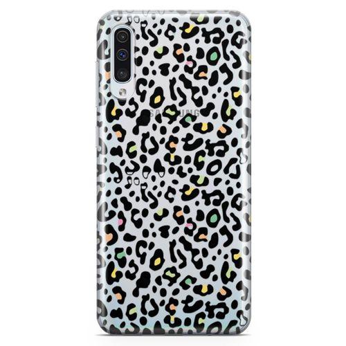 Samsung Galaxy A70 Kılıf Colorful Leopar Arka Kapak Koruma Desenli Full Koruyucu