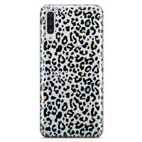 Samsung Galaxy A70 Kılıf Colorful Leopar Arka Kapak Koruma Desenli Full Koruyucu